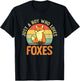 Retro Just A Boy Who Loves Foxes Boys Toddler Fox Lover T-Shirt - T-Shirt | Black