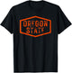 Oregon State Distressed Beaver State T-Shirt - T-Shirt | Black