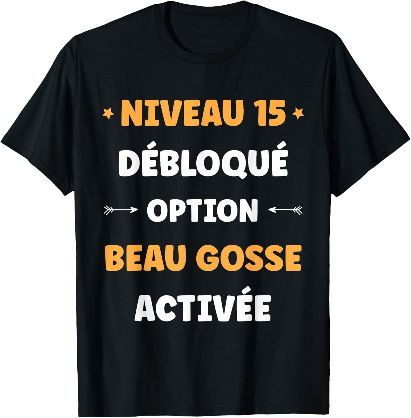 Drole garçon Niveau 15 Ans Geek Anniversaire Humour 15 Ans T-Shirt - T-Shirt | Black