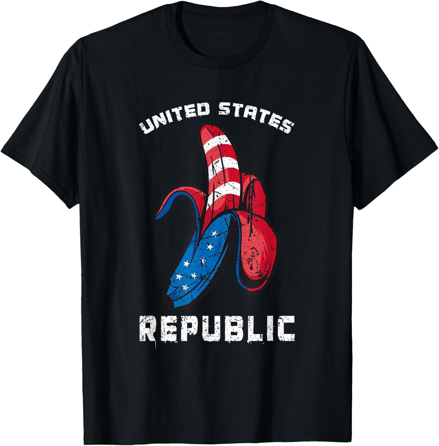 Banana US Flag Patriot America Worst United States Republic T-Shirt - T-Shirt | Black