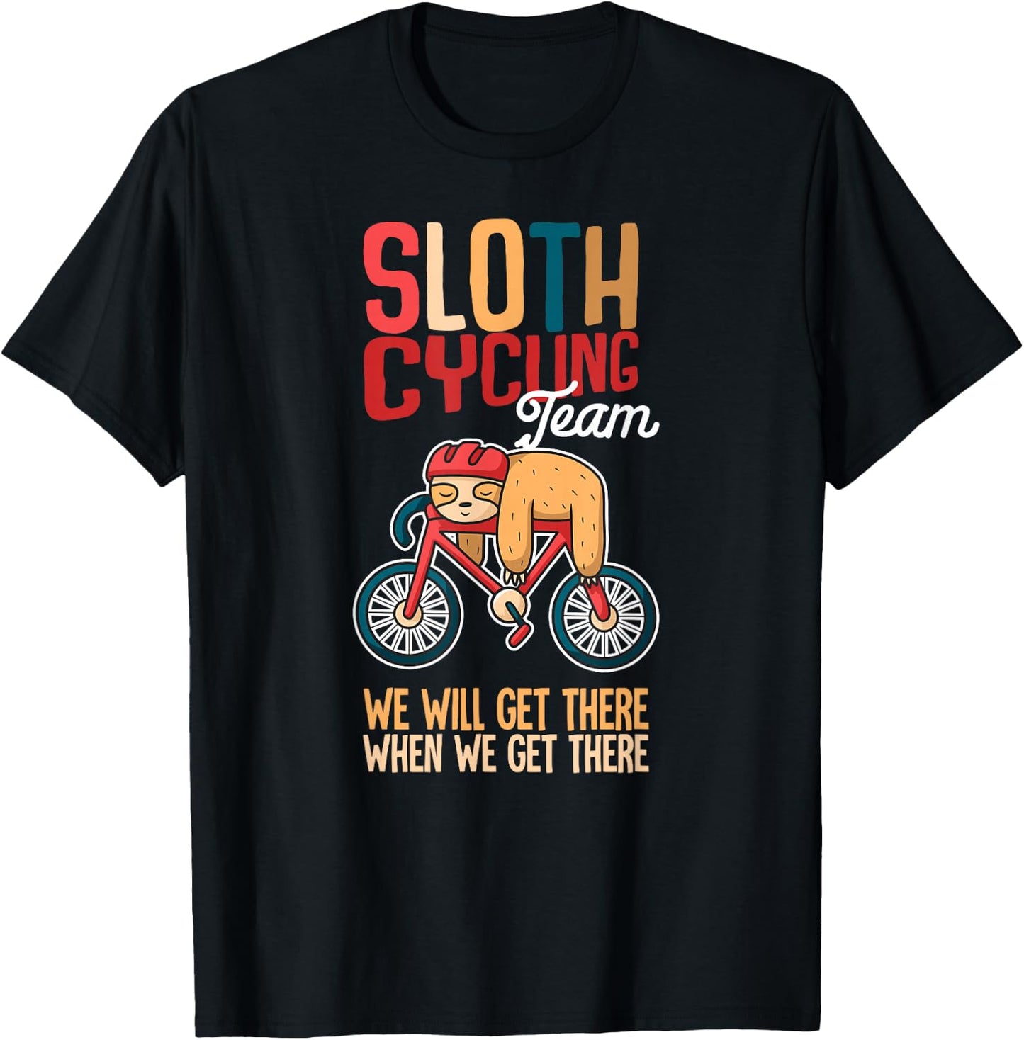 Sloth Cycling Team T-Shirt - T-Shirt | Black