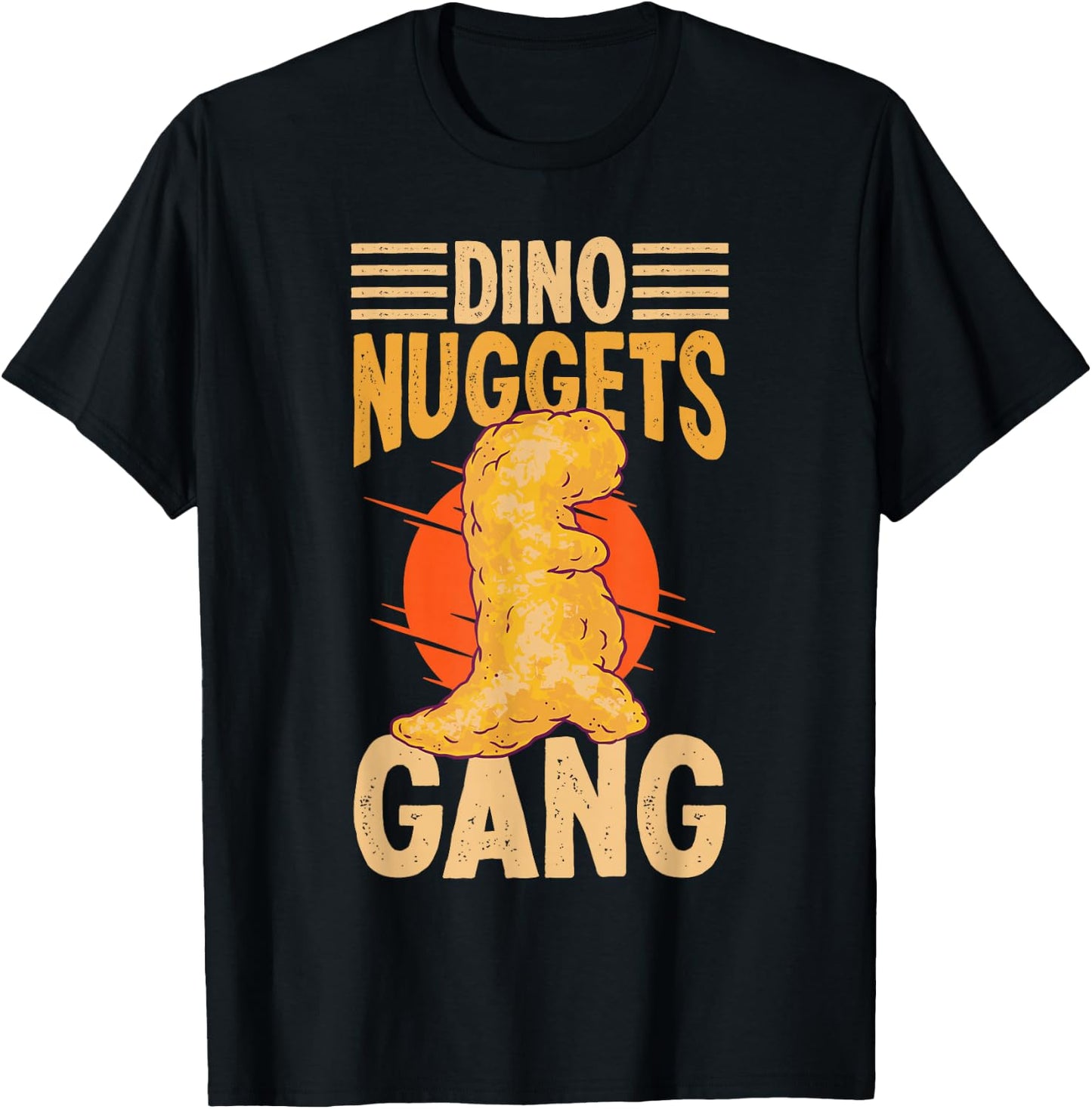 Dino Nugget Cushion Dino Gang Dino Chicken Nugget Lovers , black T-Shirt - T-Shirt | Black