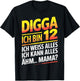 12th Birthday Boy Girl 12 Years 2013 Funny Gift , black T-Shirt - T-Shirt | Black