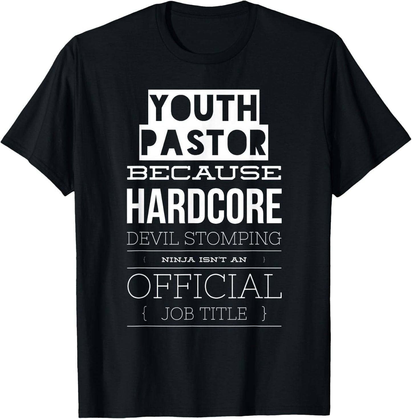 Youth Pastor Shirt Devil Stomping Ninja Pastoral T Shirt T-Shirt - T-Shirt | Black