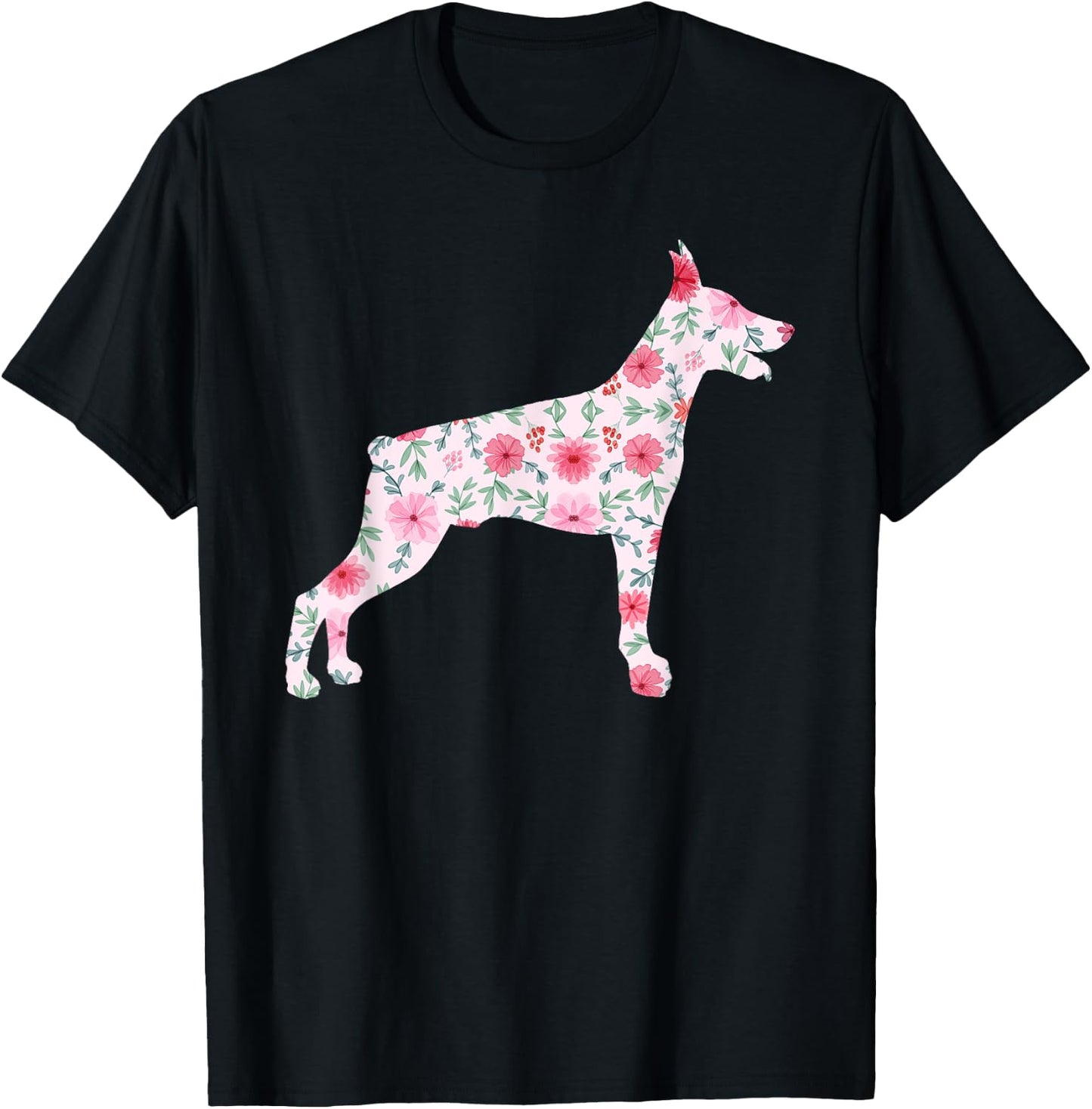 Cool Doberman Design Women Kids Doberman Pinscher T-Shirt - T-Shirt | Black