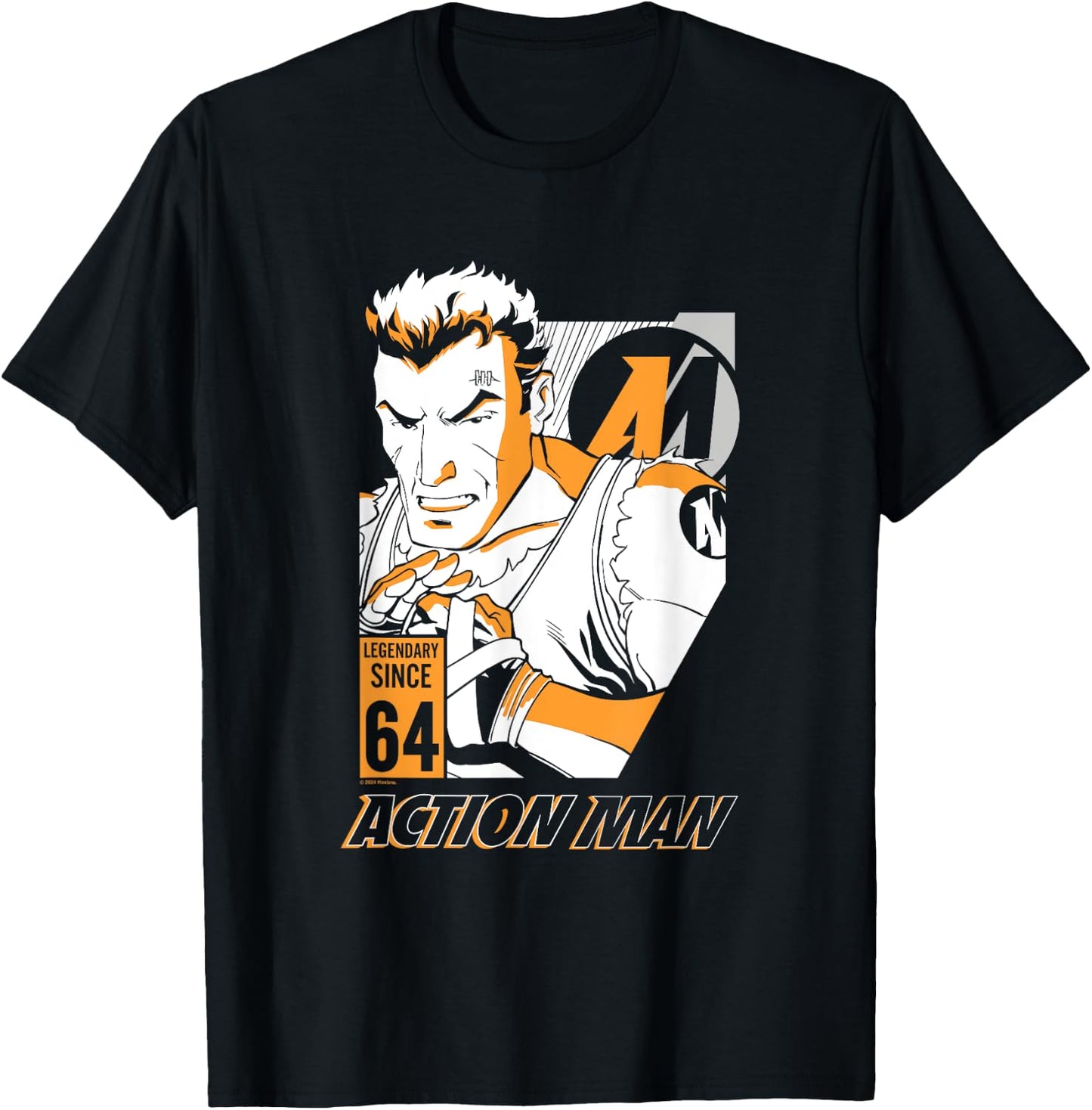 Cartoon Combat Pose Action Man T-Shirt - T-Shirt | Black