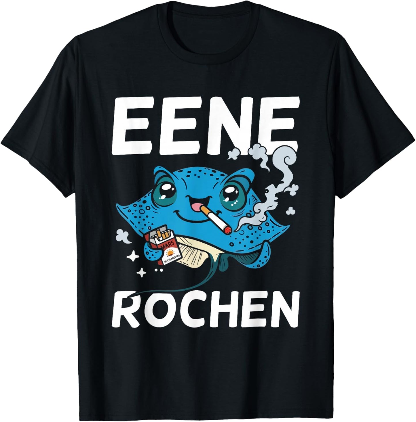 Eene Rochen Lustiger Raucher Party Spruch T-Shirt - T-Shirt | Black