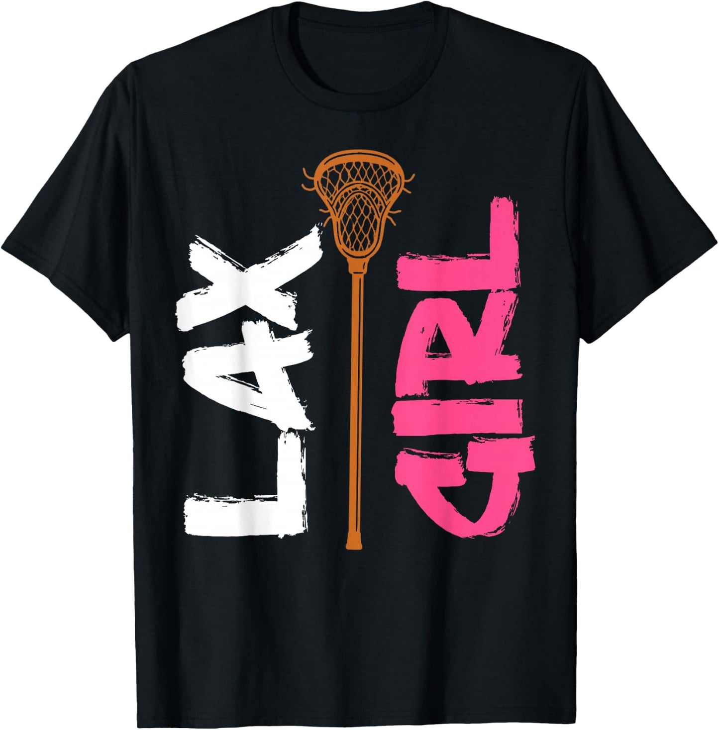 Lacrosse Girl Stick Lax Girl Player Goalie Women T-Shirt - T-Shirt | Black