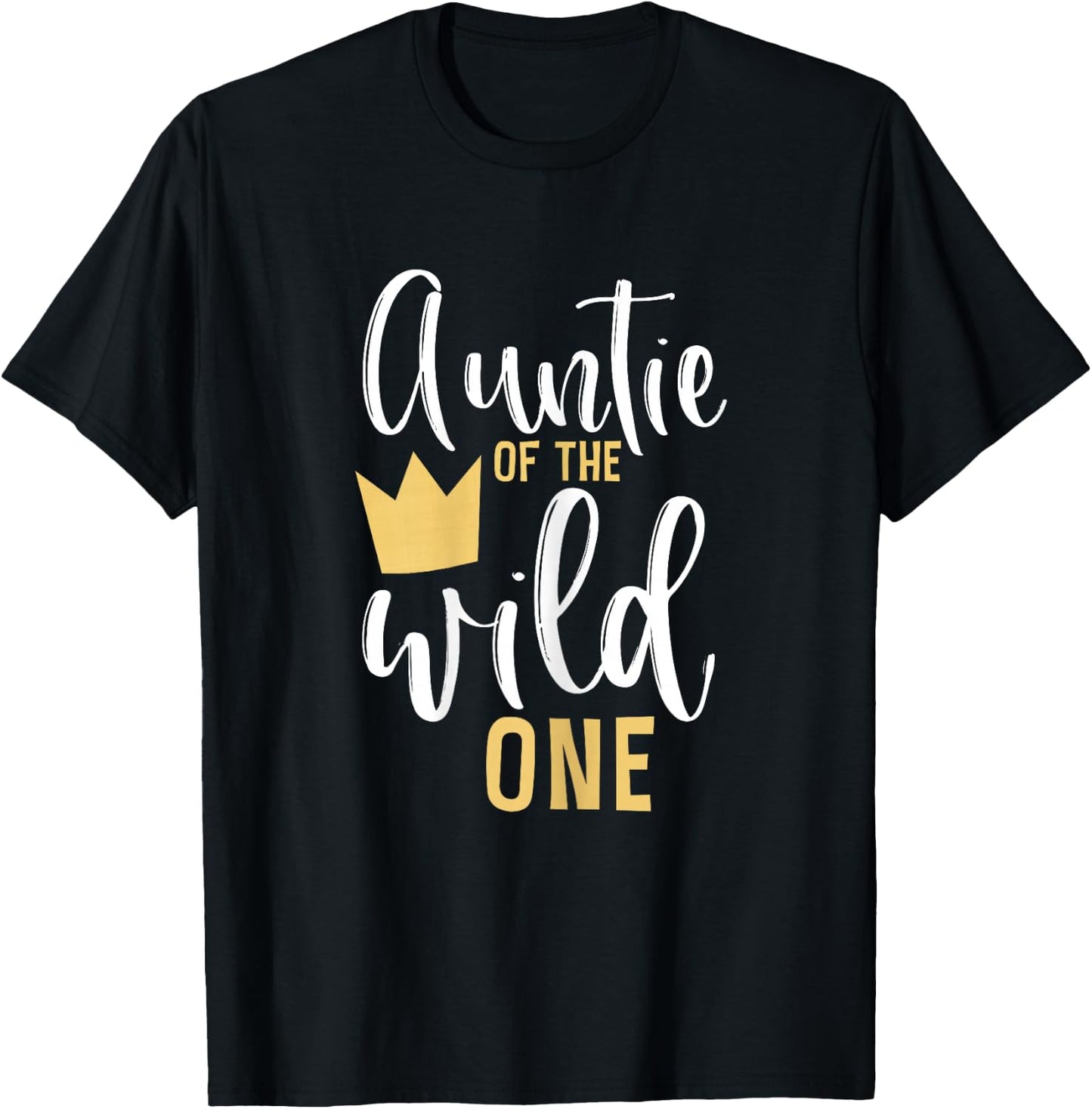 Auntie f the Wild One 1st Birthday First Thing Matching T-Shirt - T-Shirt | Black