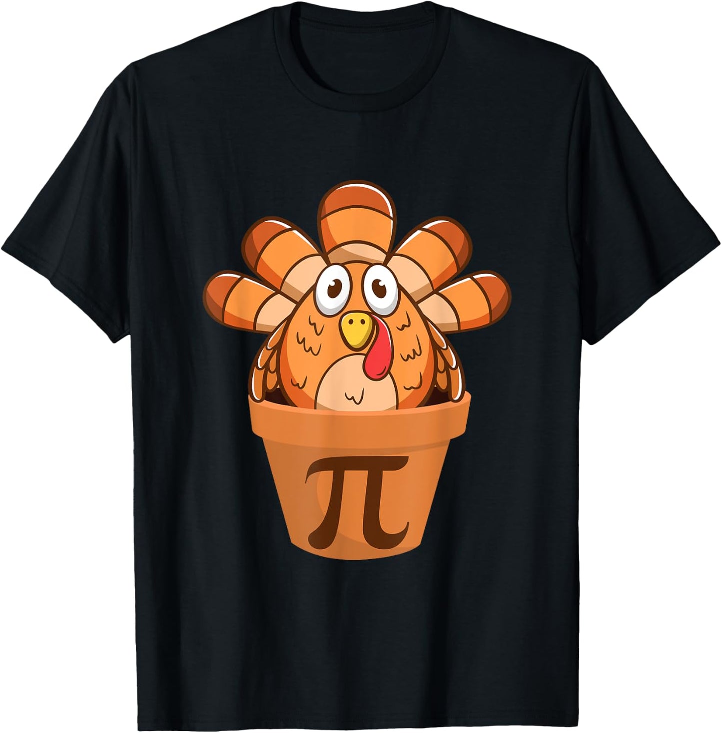 Turkey Pot Pie Funny Math Thanksgiving Turkey Pot Pi T-Shirt - T-Shirt | Black