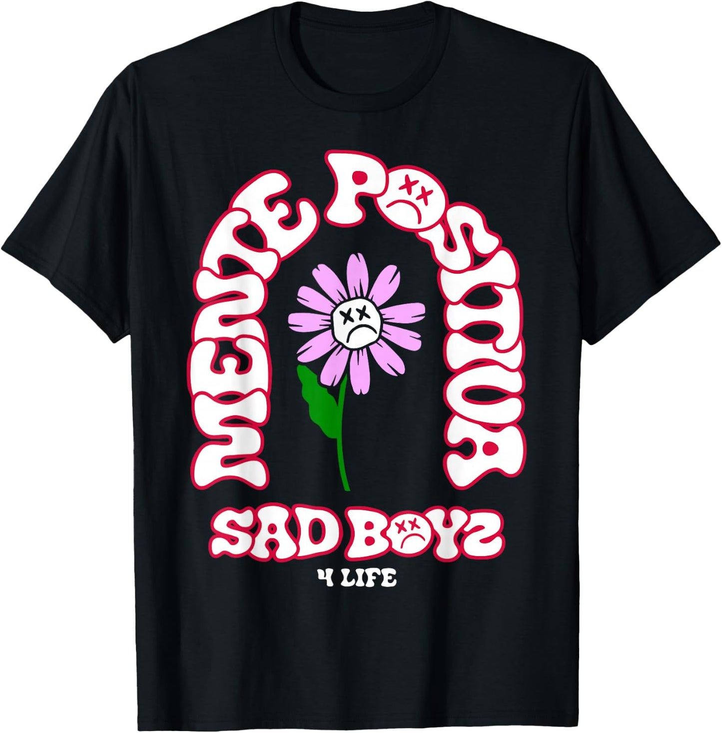 Mente positiva Junior Tumbados Corridos H Belicos Sad Boys T-Shirt - T-Shirt | Black