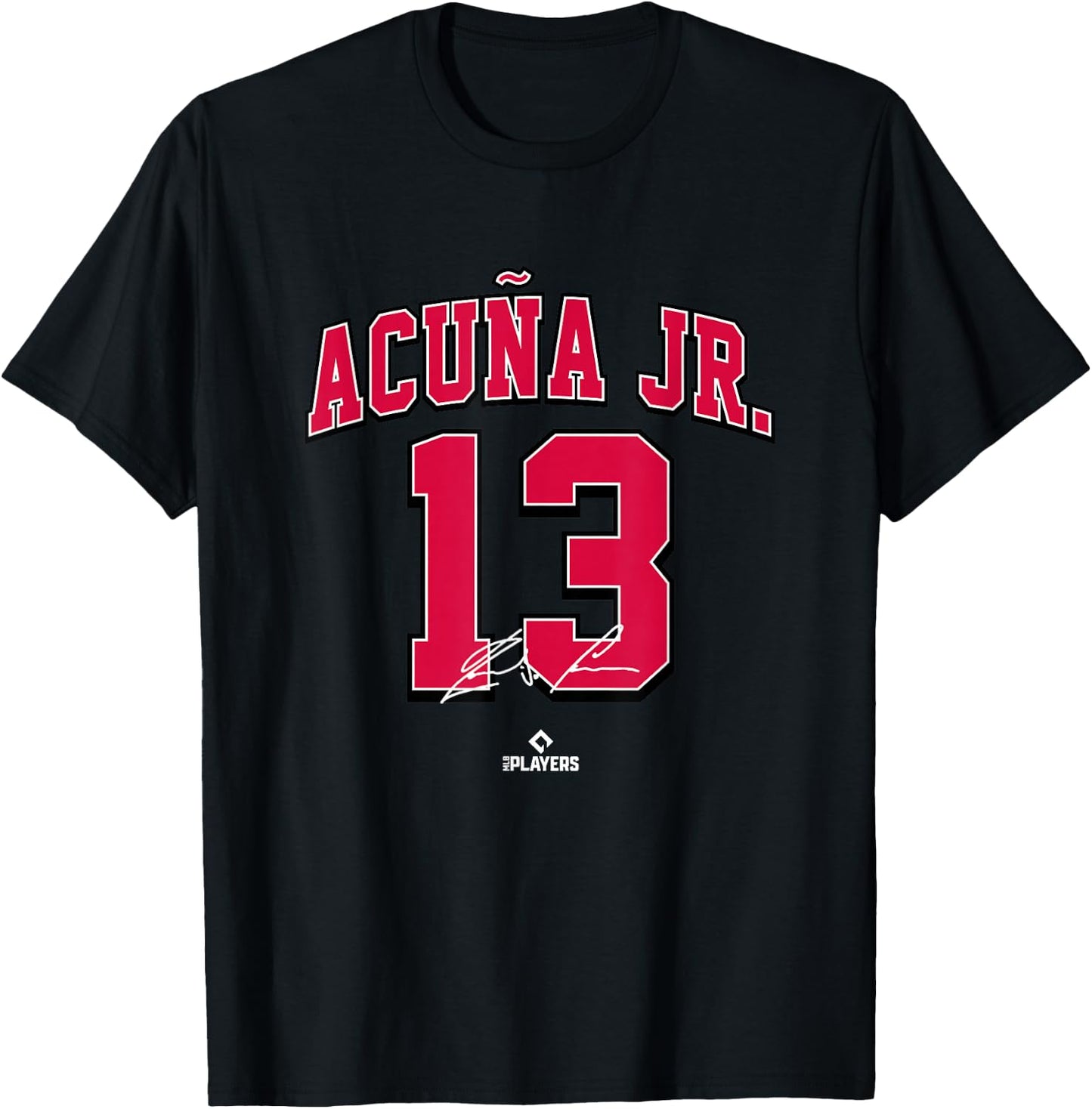 Ronald Acuna Jr Atlanta Georgia Baseball Player MLBPA T-Shirt - T-Shirt | Black