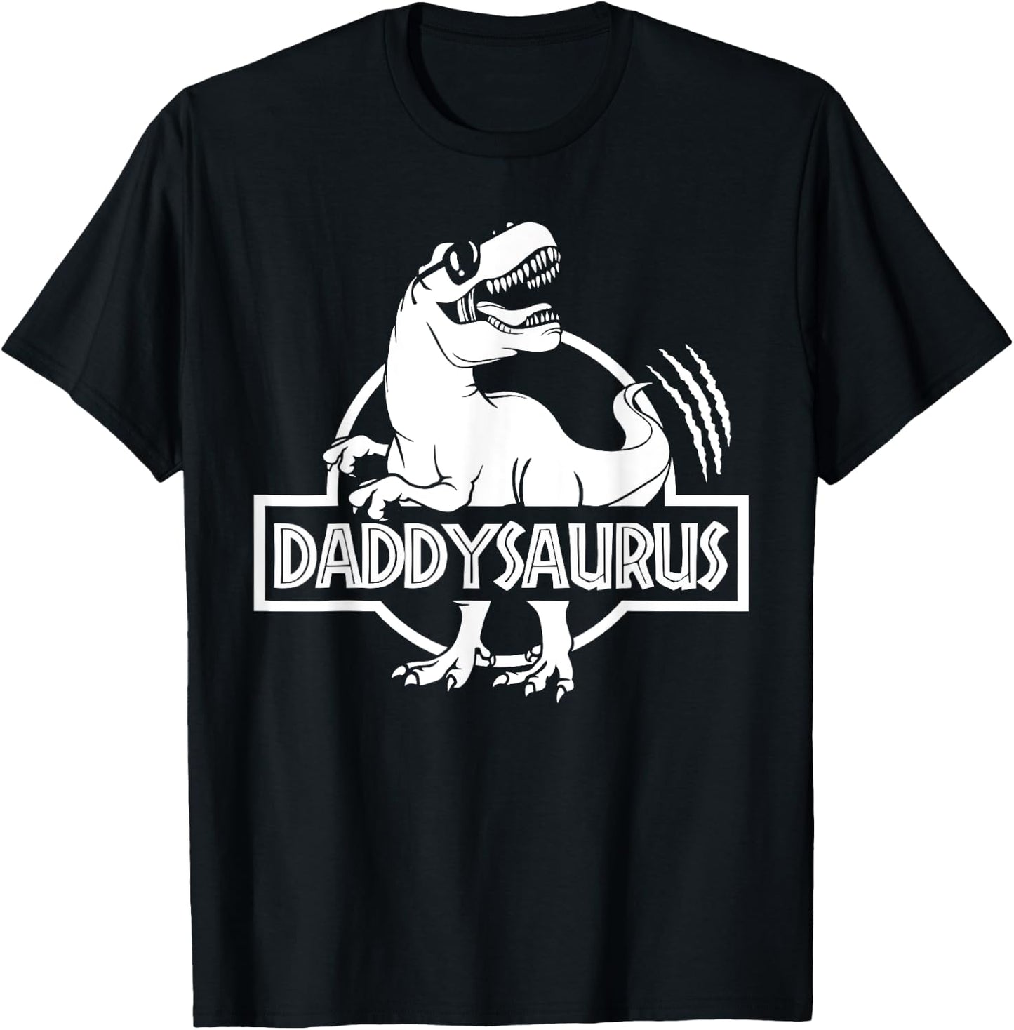 Daddysaurus T Rex Dinosaur Mama Saurus Family Matching T-Shirt - T-Shirt | Black