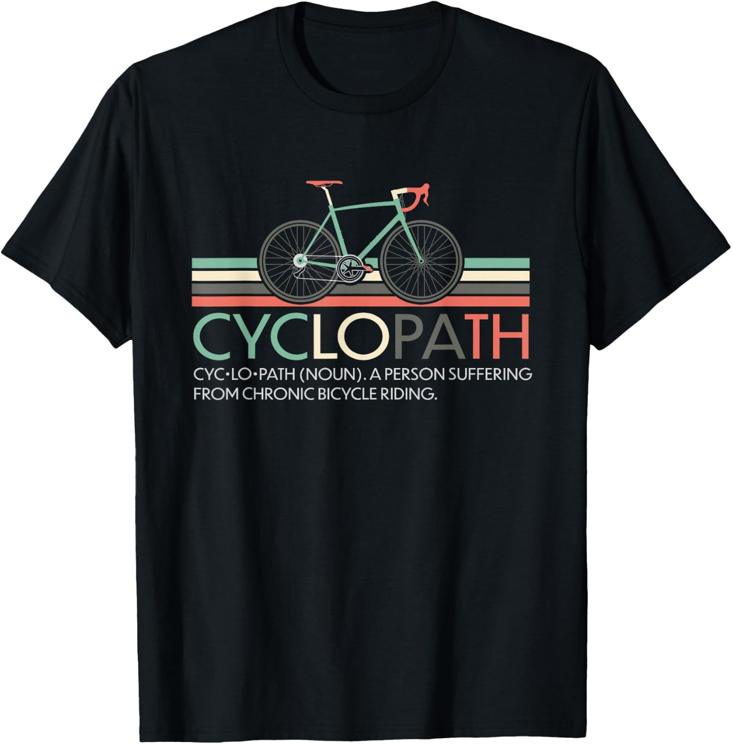 Cyclopath Radrennen Radsport Rennrad Radrennfahrer T-Shirt - T-Shirt | Black