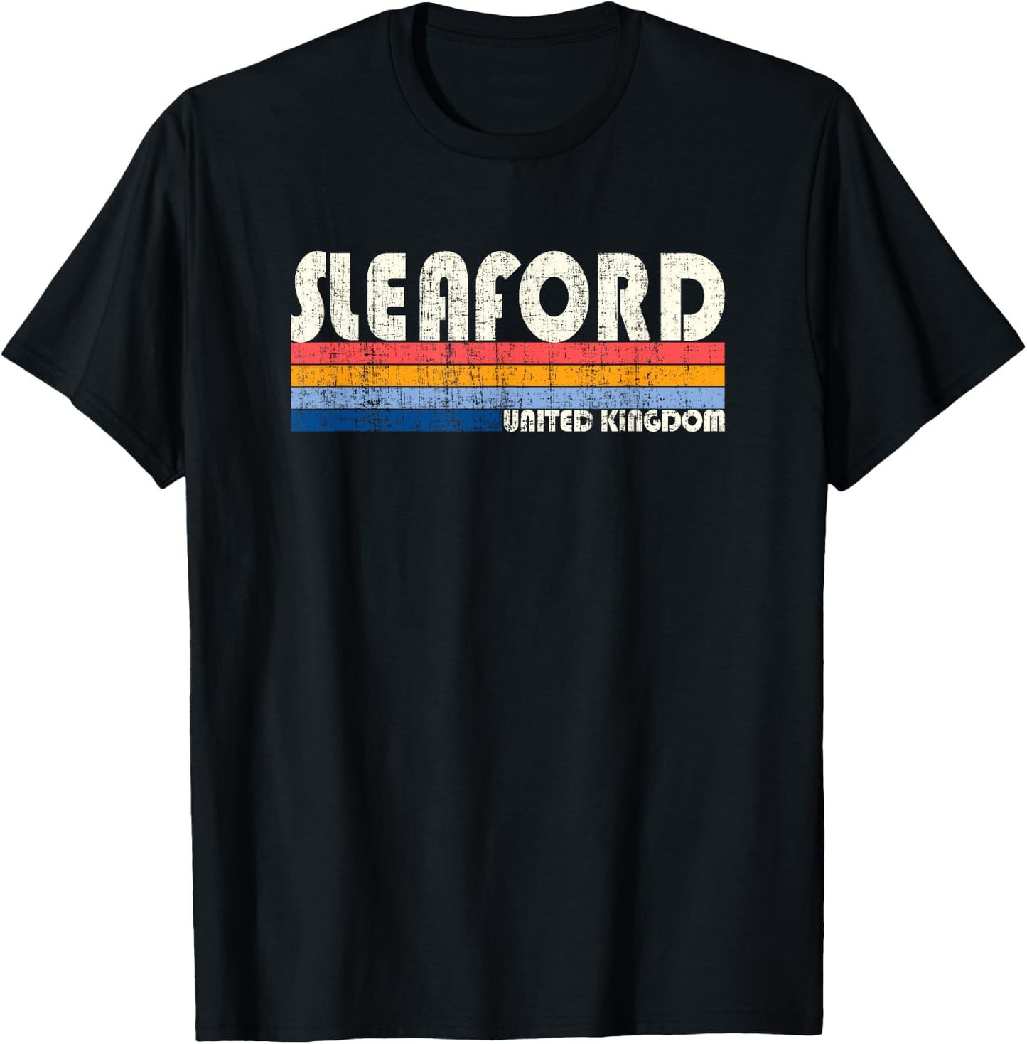 Retro Style 70s 80s Sleaford, UK T-Shirt - T-Shirt | Black