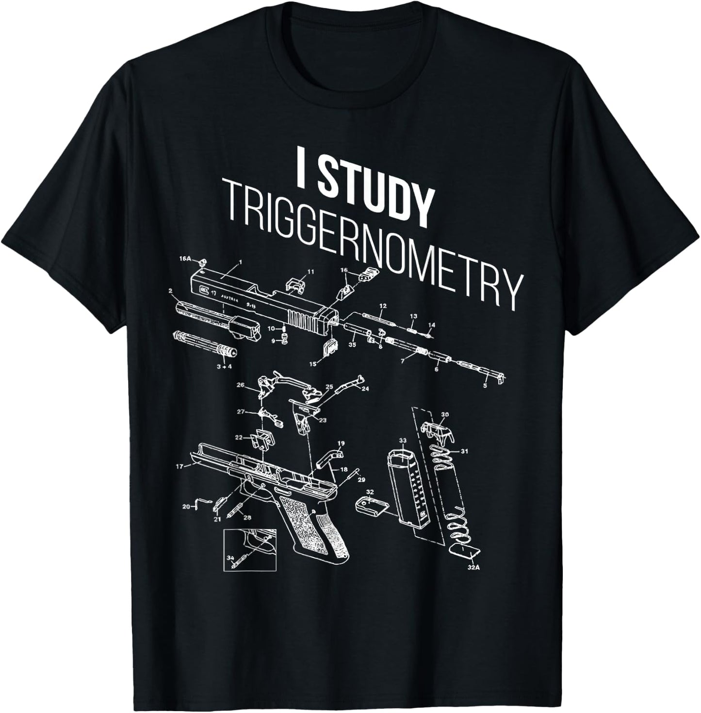 Meach's Military Memorabilia Men's Black Modern Letter Print T-Shirt - T-Shirt | Black