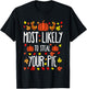 Most Likely To Steal The Pie Family Matching Thanksgiving T-Shirt - T-Shirt | Black