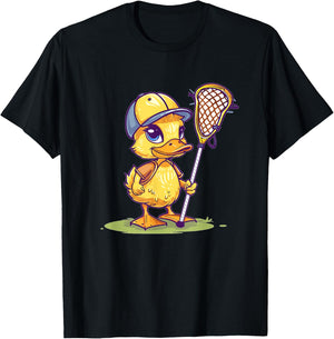 Cute Lacrosse Duck T-Shirt - T-Shirt | Black