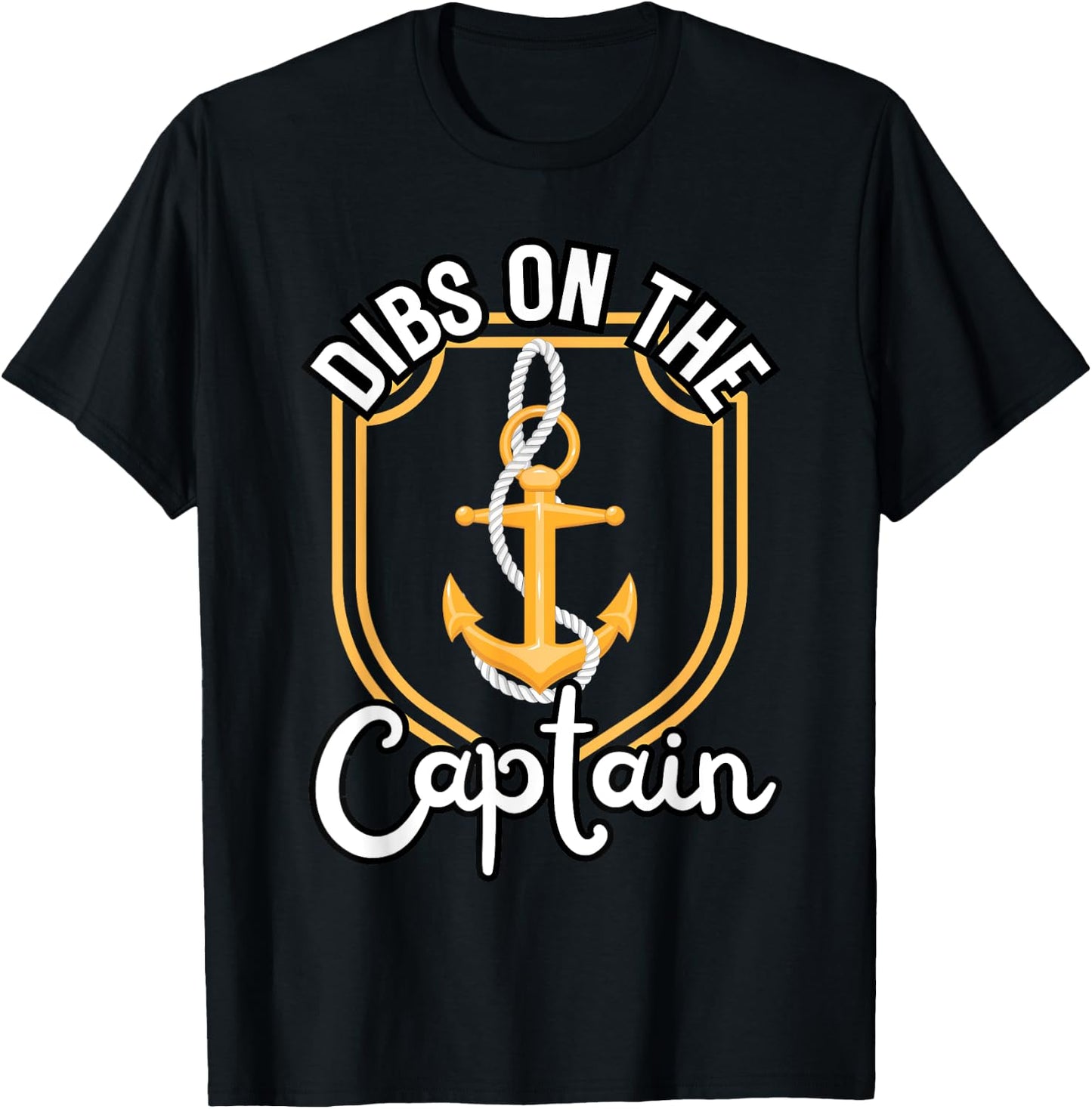 Boating Boat Owner Dibs On The Captain Pontoon Cruise Lovers T-Shirt - T-Shirt | Black