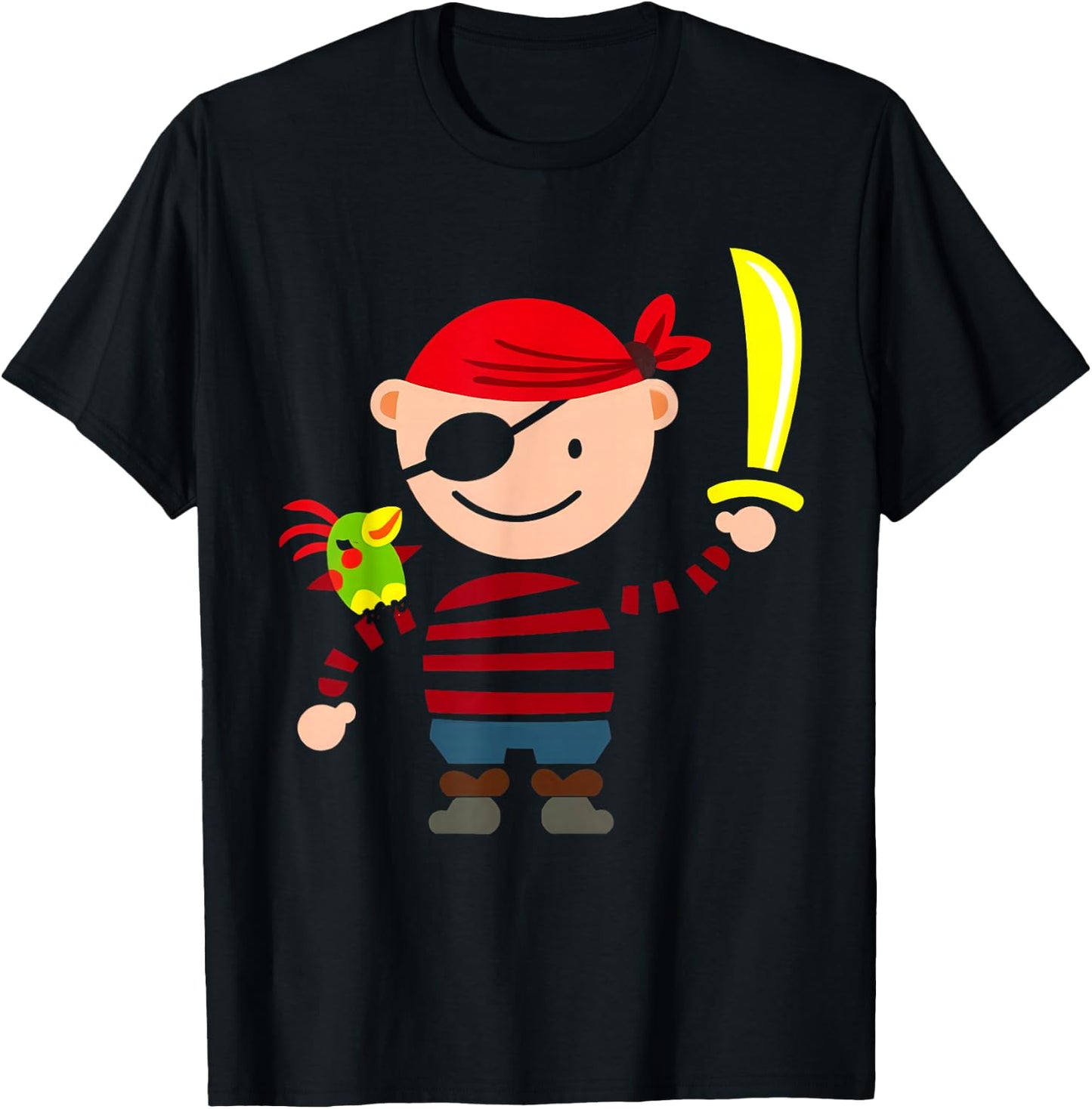Pirate Costume Kids Sailor Captain Ahoy Shirt T-Shirt - T-Shirt | Black