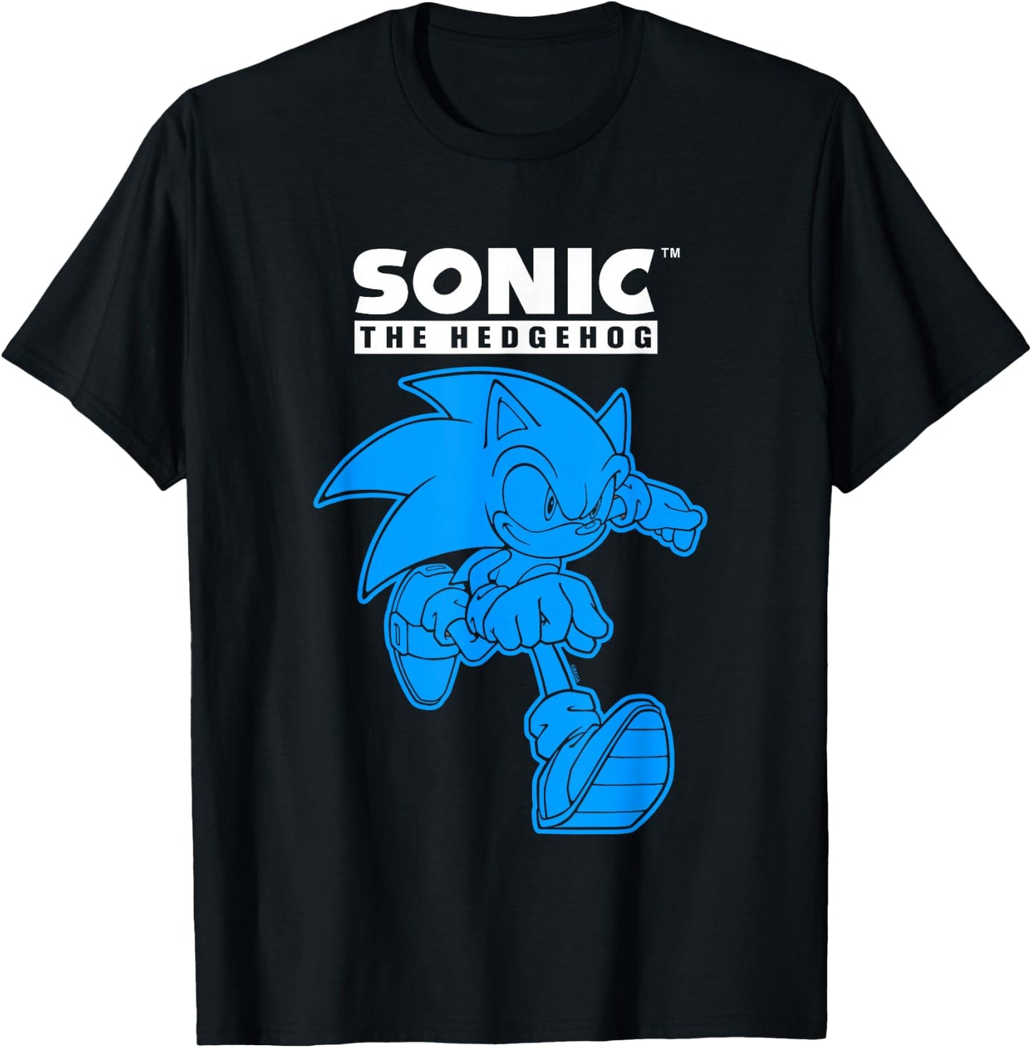 Sonic The Hedgehog Blue Shade Epic Run Portrait T-Shirt - T-Shirt | Black