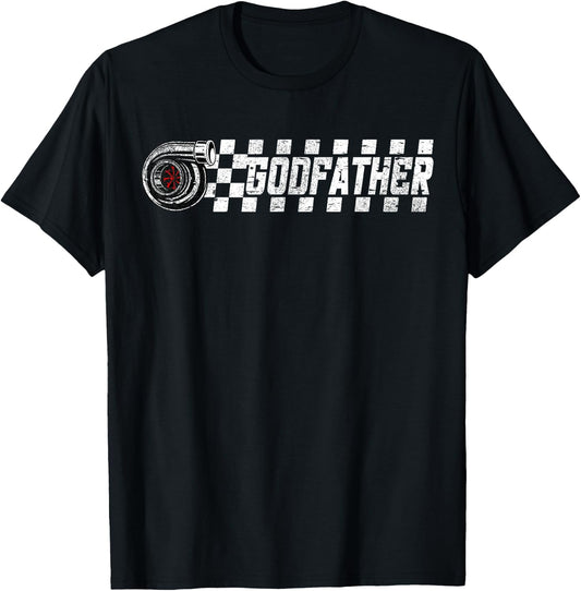 Birthday Party Matching Family Pit Crew Race Car Godfather T-Shirt - T-Shirt | Black