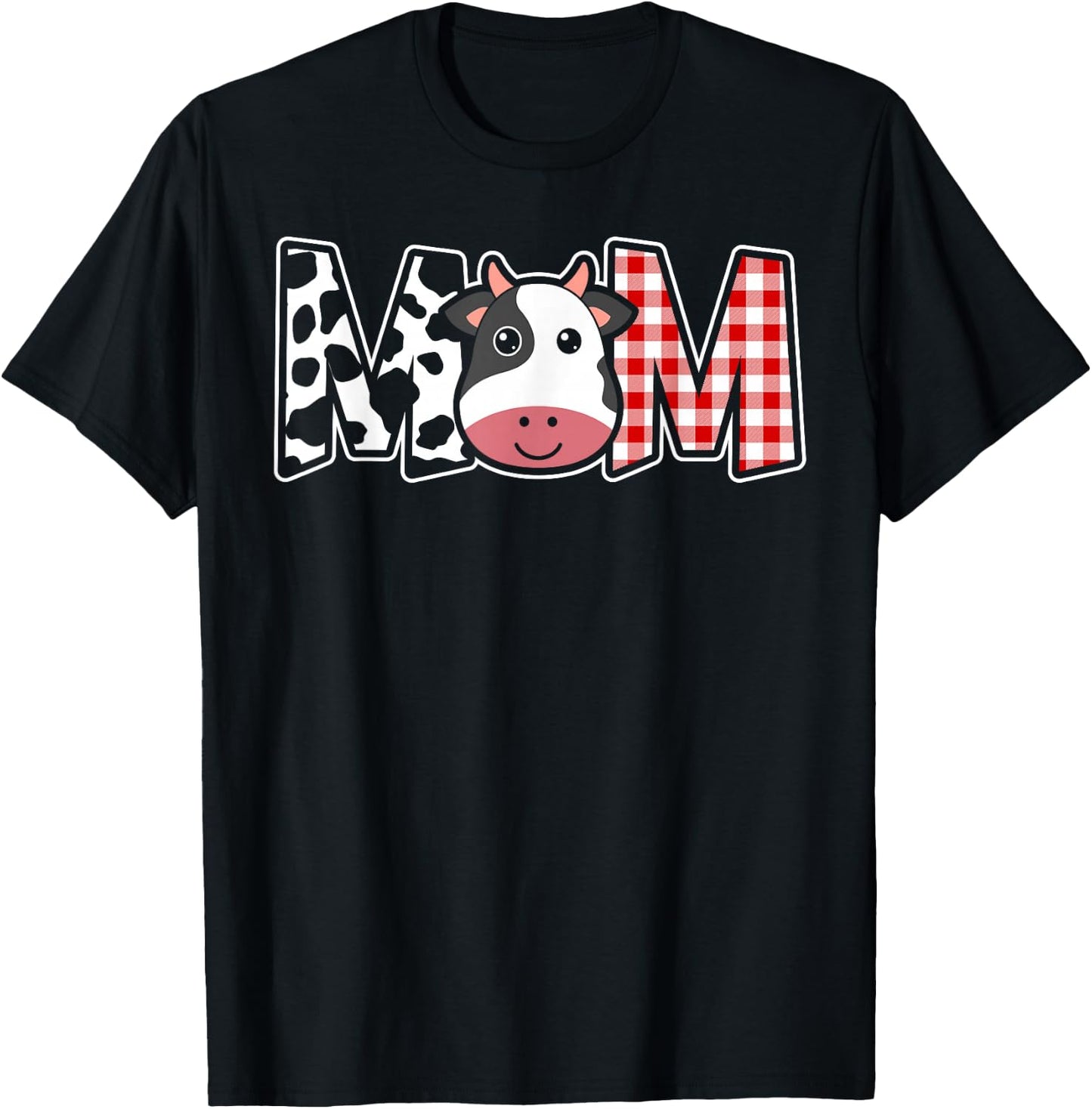 Cow Mom or Dad Birthday Farm Birthday Party T-Shirt - T-Shirt | Black