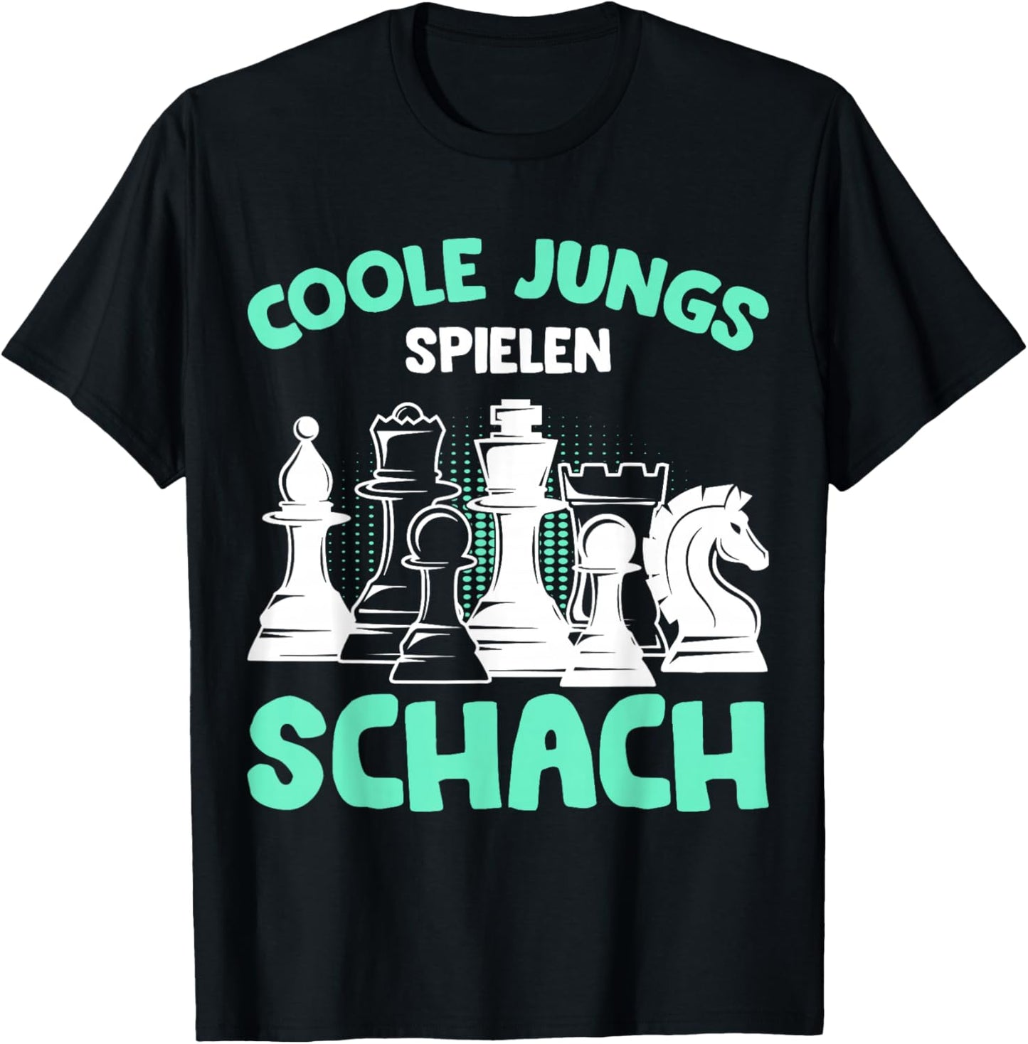 Cool Boys Playing Chess Player Children's Boys' , black T-Shirt - T-Shirt | Black
