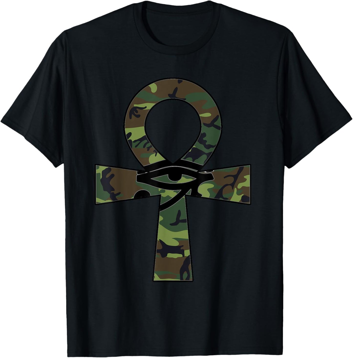 African Pride Shirts Camo Ankh Black Pride T-Shirt - T-Shirt | Black