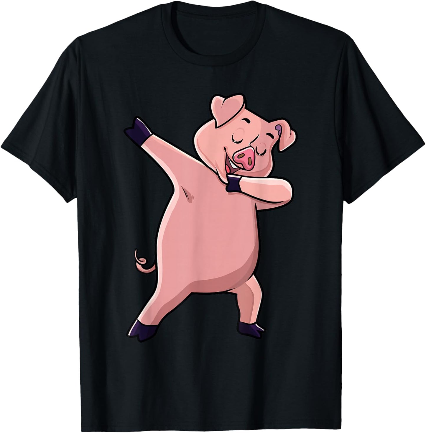 Dabbing Pig Farm Animal Lover Farmer Men Women Kids T-Shirt - T-Shirt | Black