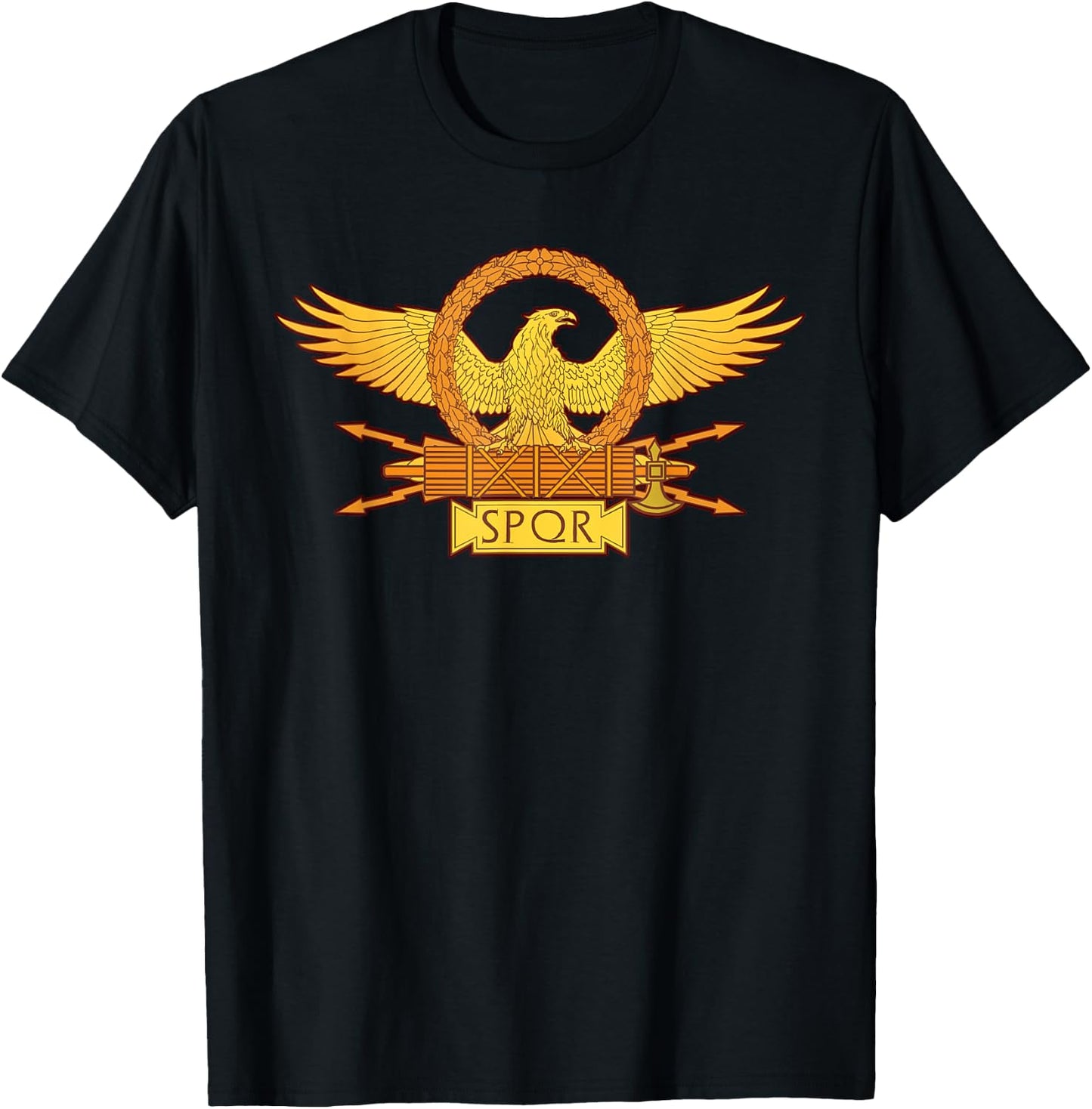 SPQR Roman Eagle Standard - SPQR T-Shirt - T-Shirt | Black