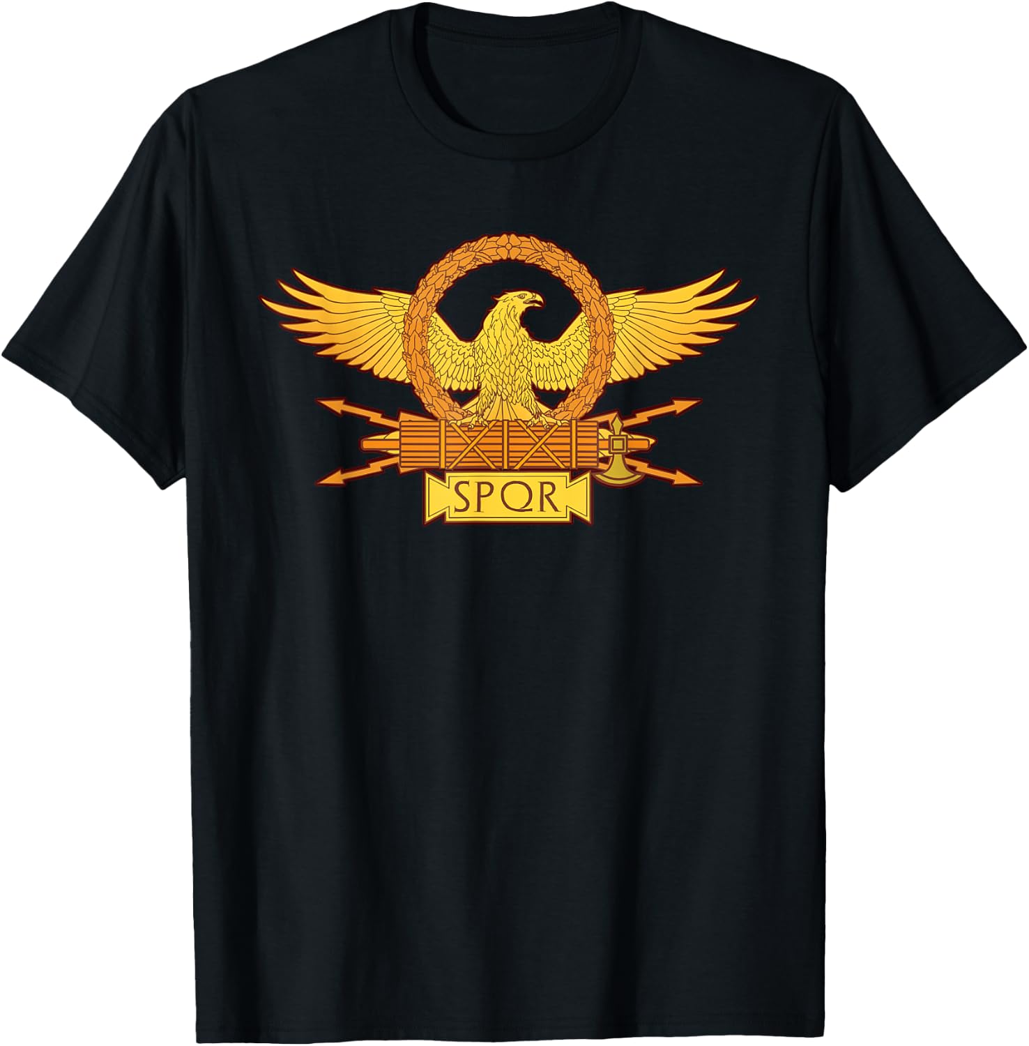 SPQR Roman Eagle Standard - SPQR T-Shirt - T-Shirt | Black
