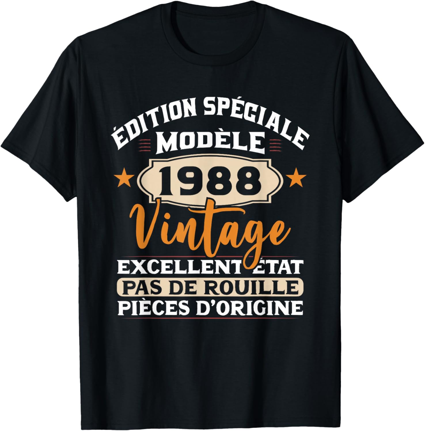 Original Gift Vintage 1988 Birthday Party 36 Years Man , Black, S T-Shirt - T-Shirt | Black