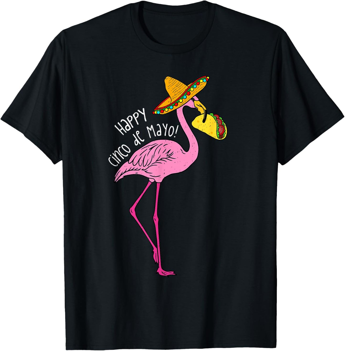 Mexican Flamingo Tacos Cinco De Mayo Fiesta 5 De Mayo Women T-Shirt - T-Shirt | Black