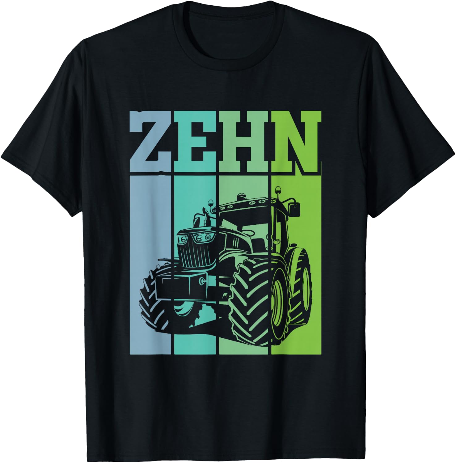 Children's Birthday 10 Years 10th Birthday Tractor , black T-Shirt - T-Shirt | Black