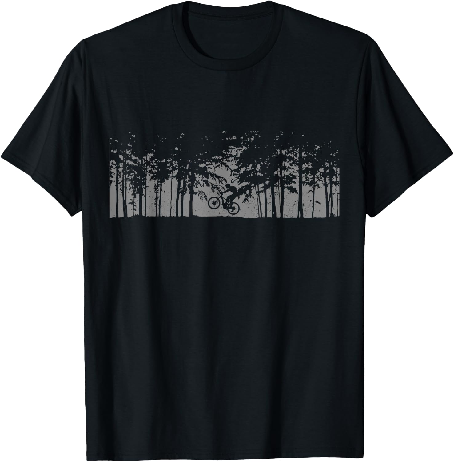 Mountain Bike Forest MTB Biking Downhill Mountain Biker T-Shirt - T-Shirt | Black