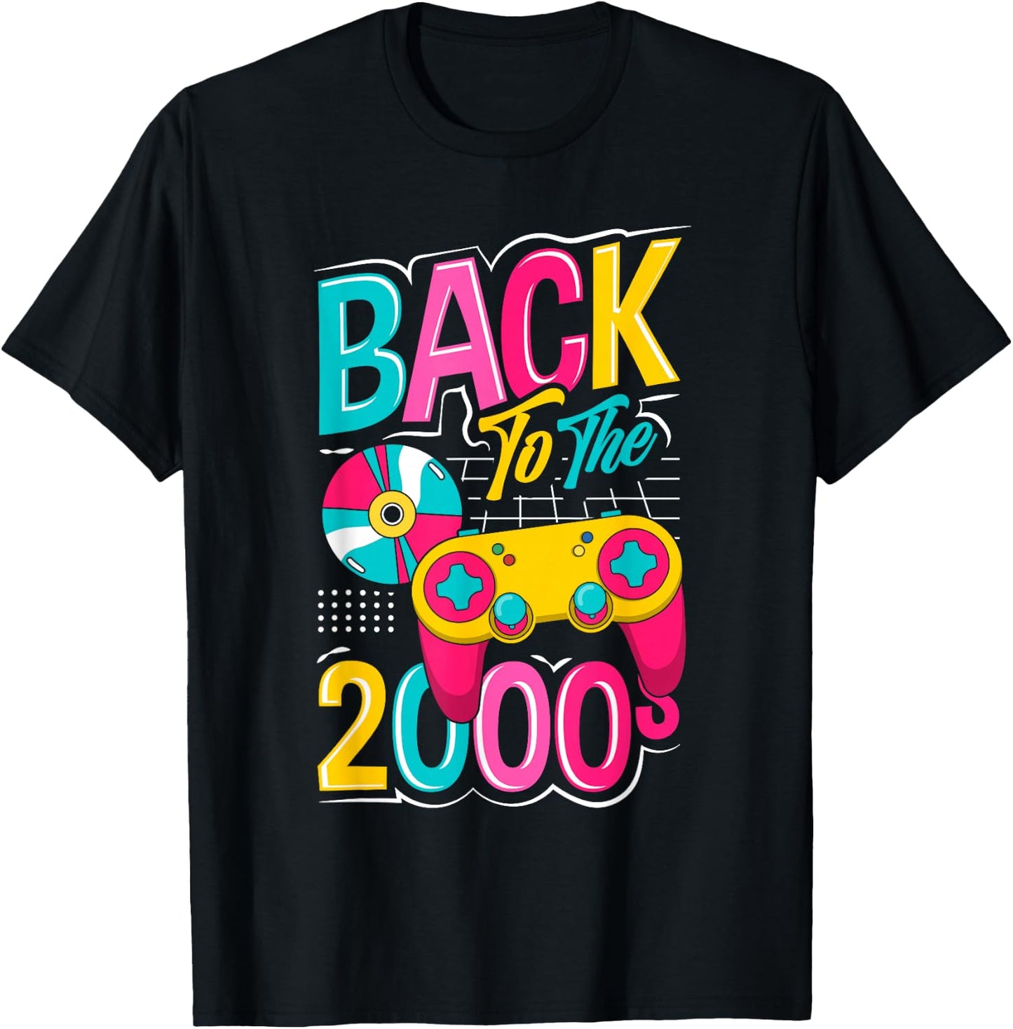 Back to the 2000s Vintage Two Thousand Retro 00s , black T-Shirt - T-Shirt | Black