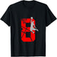 8 Year Old 8th Basketball Birthday PartyTheme Boys Girls T-Shirt - T-Shirt | Black
