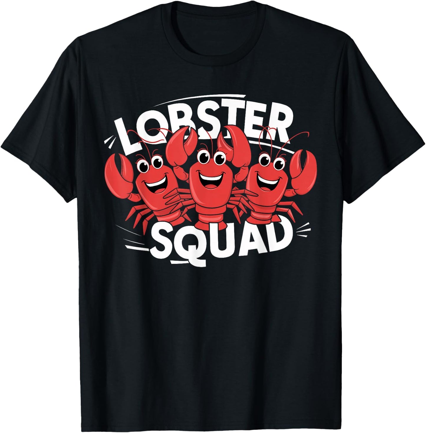 Cute Lobster Squad for Lobster Lover Design | Kids Lobster T-Shirt - T-Shirt | Black