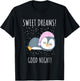 Sweet dreams. Good night. Funny Penguin Design For Kids T-Shirt - T-Shirt | Black