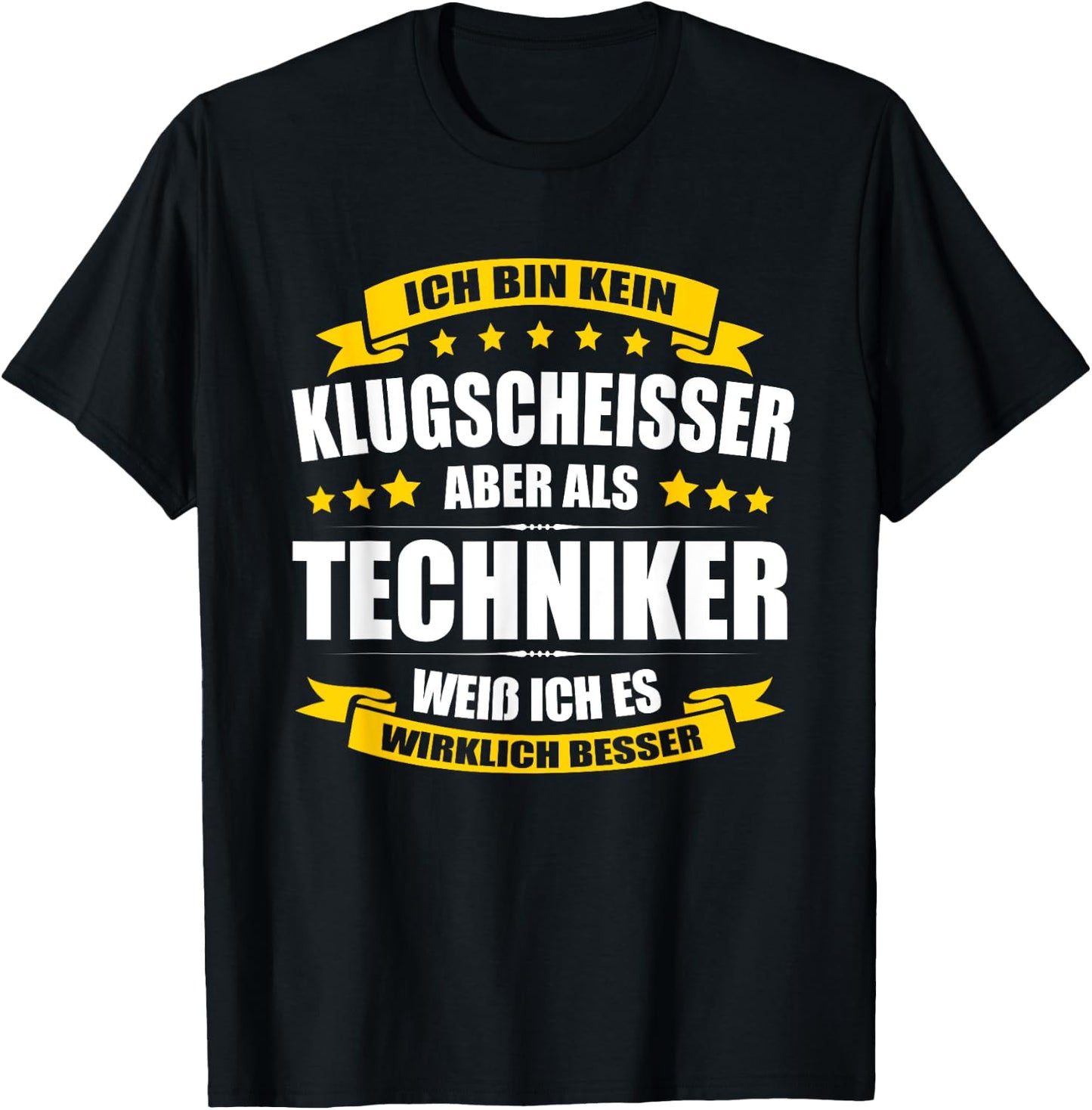 Ich Bin Kein Klugscheisser Techniker Prüfung Abschluss T-Shirt - T-Shirt | Black
