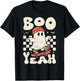 Boo Yeah Halloween Ghost Boys Retro Skateboard Toddler Kids T-Shirt - T-Shirt | Black