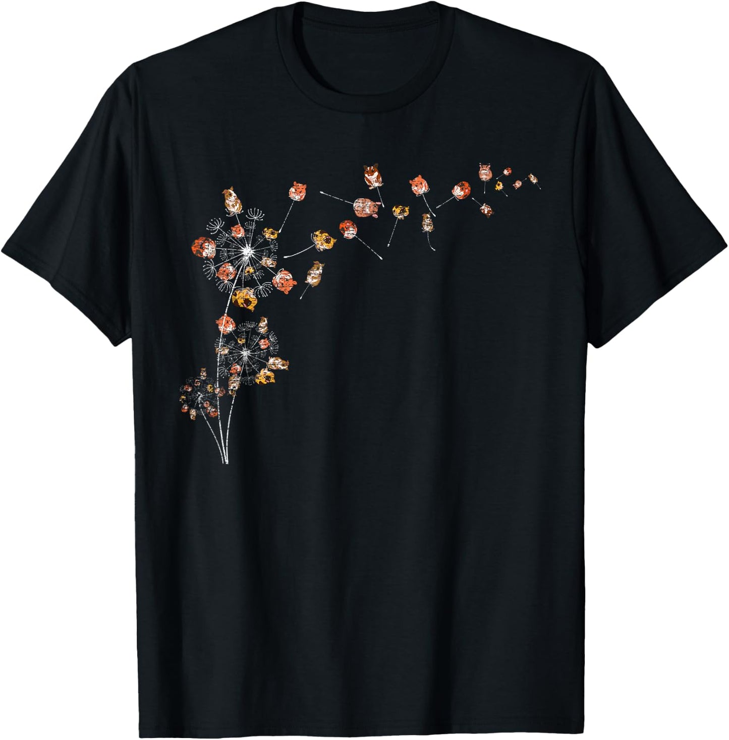 Animal Hamster Owner Dandelion Pet Lover Cute Hamster T-Shirt - T-Shirt | Black