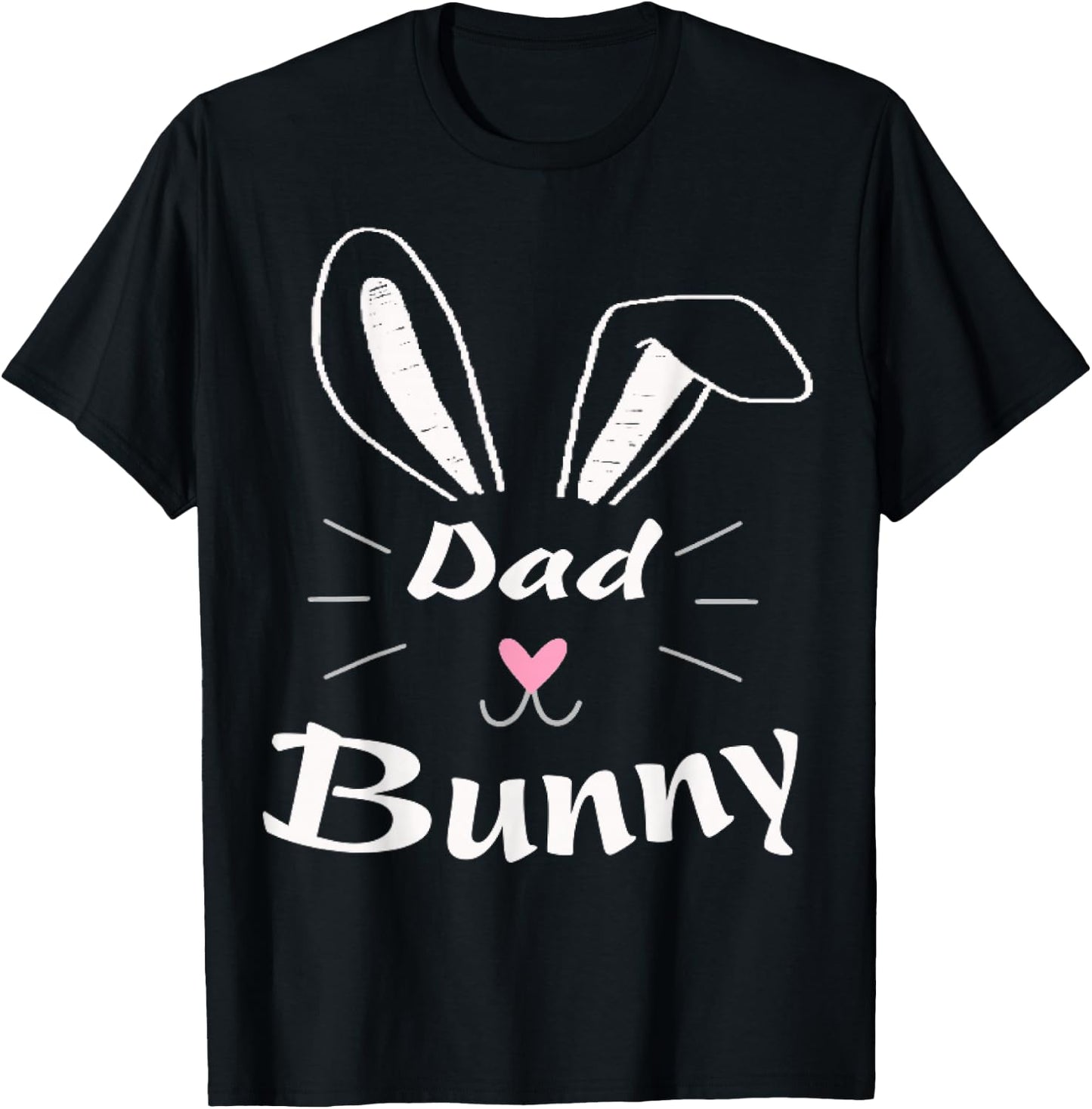Easter Day Dad Bunny Ear Rabbit Dad Gift Father Day Vintage T-Shirt - T-Shirt | Black