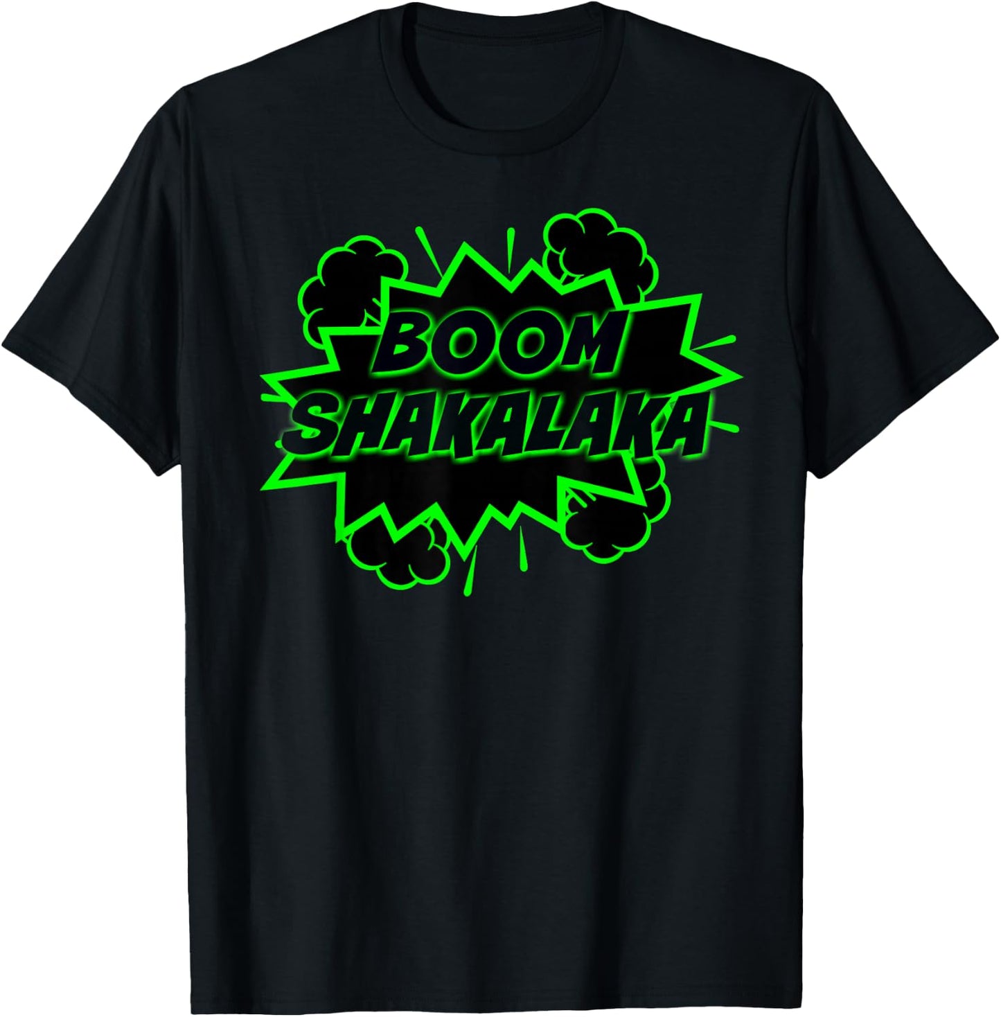 Boom Shakalaka Comic T-Shirt - T-Shirt | Black