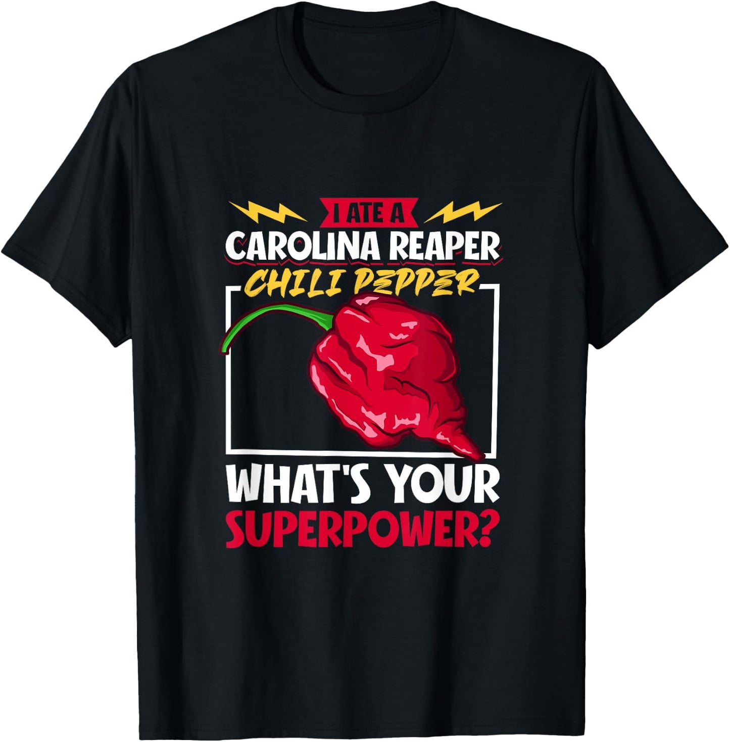 Fiery Courage Attempt - Carolina Reaper T-Shirt - T-Shirt | Black