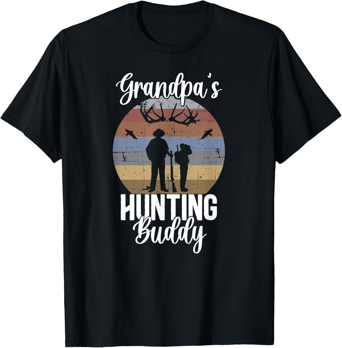 Grandpa's Hunting Buddy Grandson Hunting Buddies T-Shirt - T-Shirt | Black
