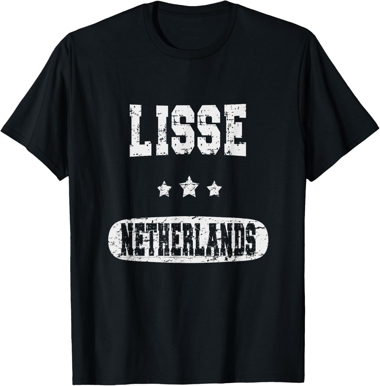 Vintage Lisse Netherlands T-Shirt - T-Shirt | Black
