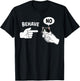 Dishonest Cat Behave No Animal Funny Cat Meme Cartoon T-Shirt - T-Shirt | Black