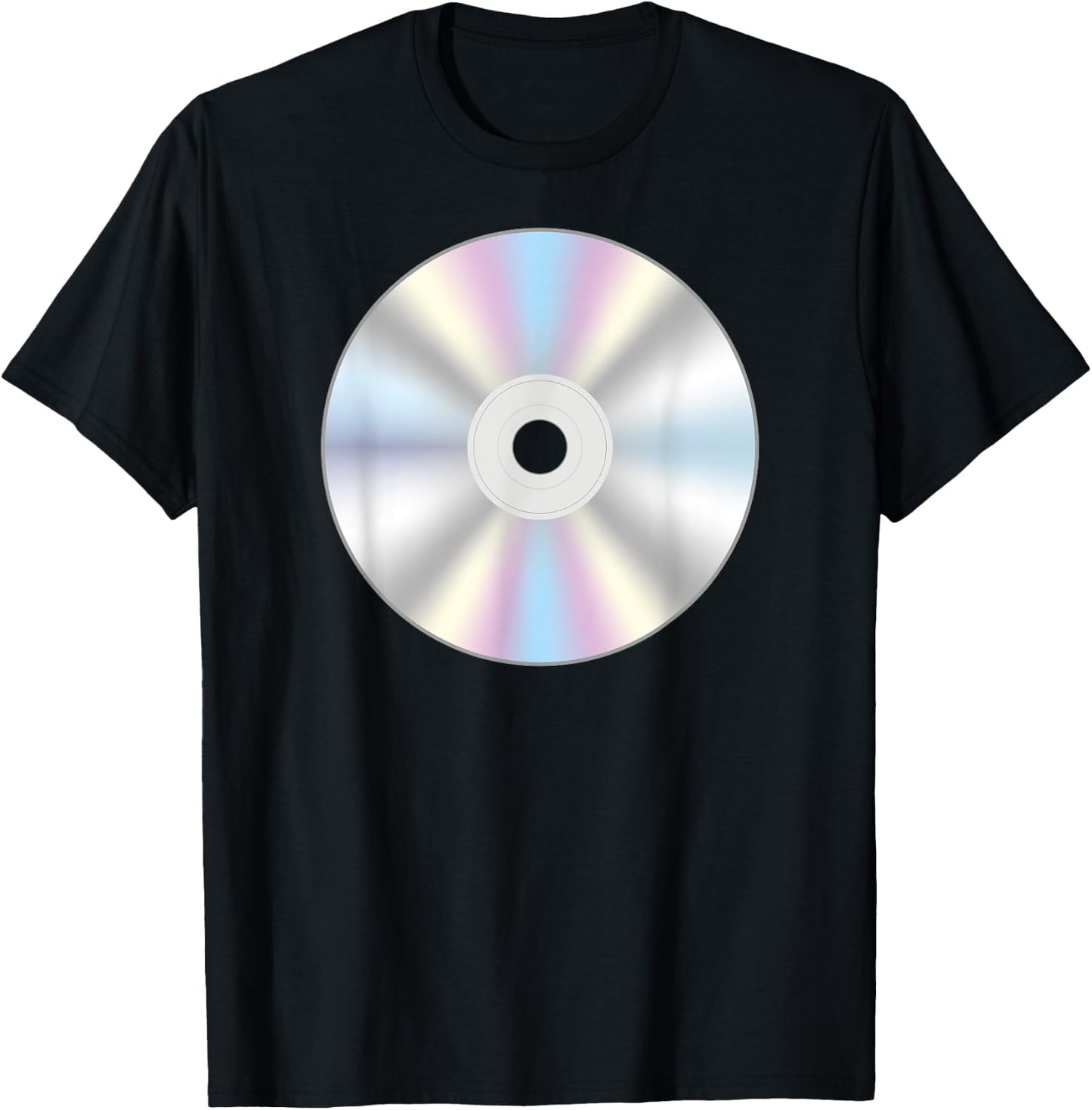 Retro 90s 2000s Costume Music CD Compact Disc T-Shirt - T-Shirt | Black